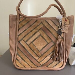 FIRENZE BELLA Large Leather Tote Bag